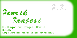 henrik krajcsi business card